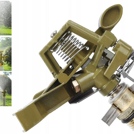 Effektiv 360° roterande metall trädgårdsvatten - perfekt för alla grönområden 