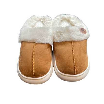 Luksus Dame Hjemmesko i Sort, Brun & Beige