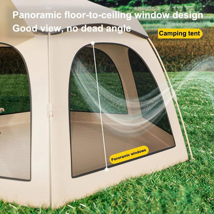 Robust tält med många fönster och skydd vid utgången - 2 storlekar