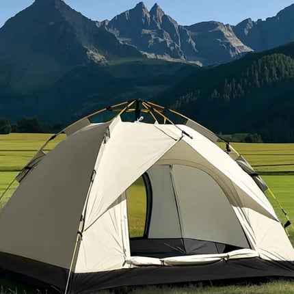 Pop-up Telt til 3-4 Personer – Med 2 Døre, Vinduer og Bæretaske