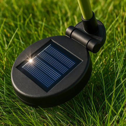 Solcellsdriven LED-trädgårdslampa med ros – 3 konstgjorda blommor med färgskiftande ljus