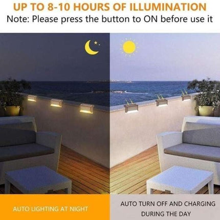 Solar-LED trapp- och staketljus - 4 st. Uppsättning