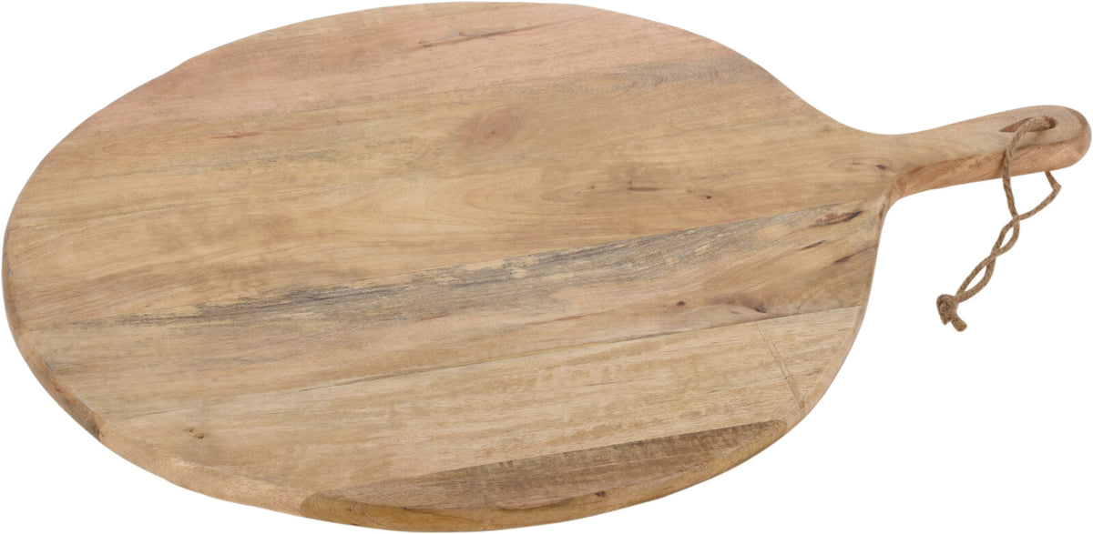 Ovalt dekorationsfad i ægte mangotræ – Naturfarvet i 40x30 cm el. 60x50 cm