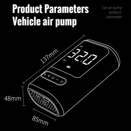 Dækpumpe, powerbank,  2 x 2.000 mAh battericeller