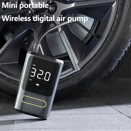 Dækpumpe, powerbank,  2 x 2.000 mAh battericeller