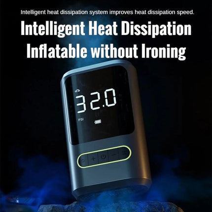 Dækpumpe, powerbank,  2 x 2.000 mAh battericeller