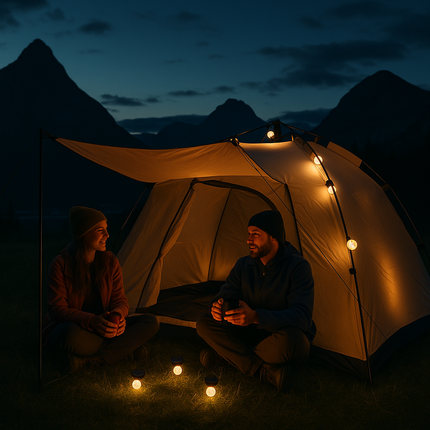 Pop-up-tält för 2-3 personer med dörr och fönster