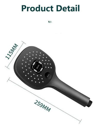 Vandbesparende brusehoved M/slange + 3 funktioner