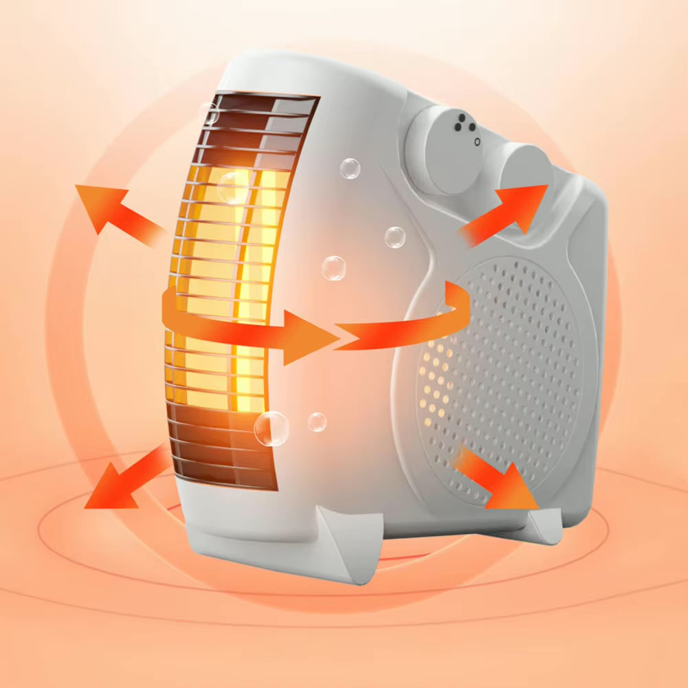 Kompakt elektrisk värmefläkt 220V för inomhusbruk – justerbar och effektiv