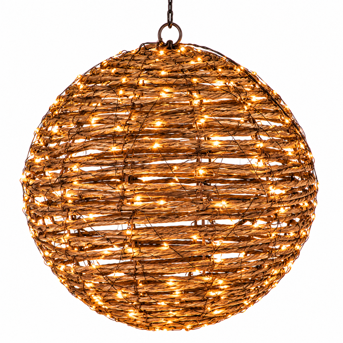 Hängande LED-ljuskula Ø35 cm med 400 varmvita ljus