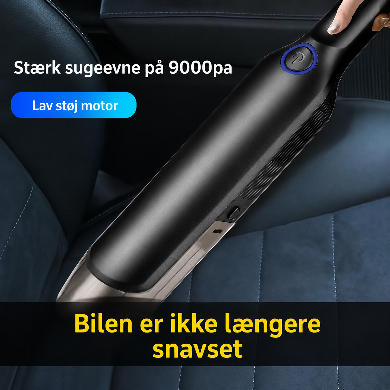 Kraftig Bilstøvsuger med 9000mAh Sugekraft – Ledningsfri