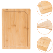 Skärbrädsset Bambu 3-i-1 med Hållare – Flera Storlekar och Saftrännor