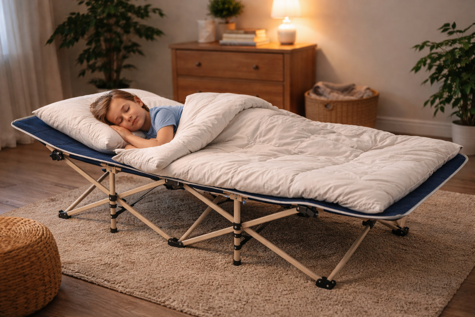 Gästsäng/campingsäng – Hopfällbar 190x70 cm (Upp till 130 kg)