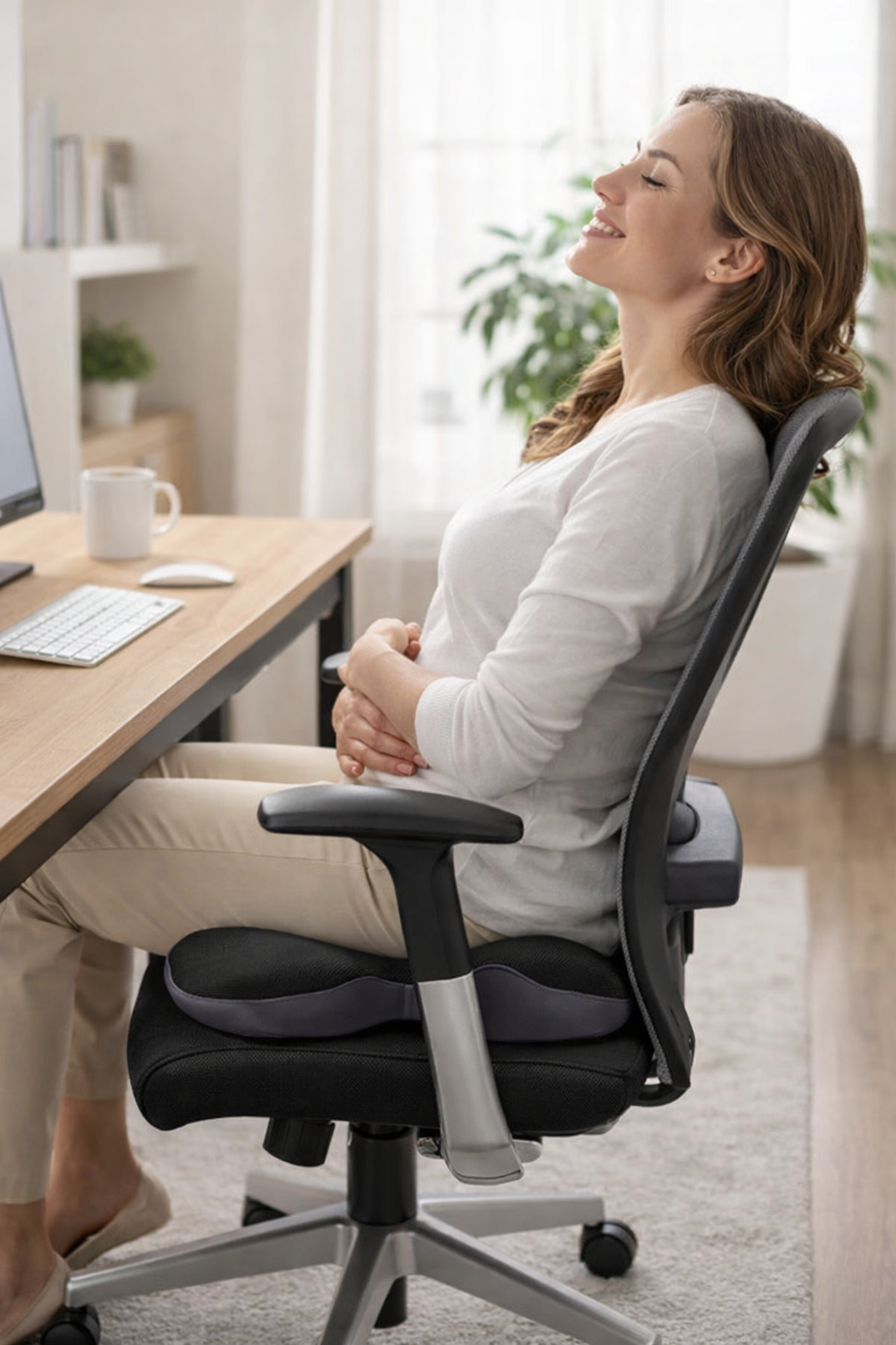 Ergonomisk sittdyna med minnesskum – Komfort för hemmet, kontoret och bilen