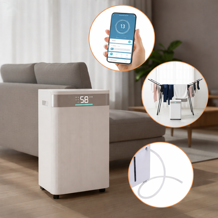 Affugter 20L/døgn, 4,3L Tank med WiFi og timer