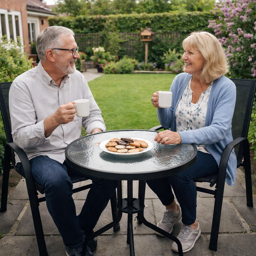 Havemøbelsæt – Bord og 2 Stole til Terrasse og Have