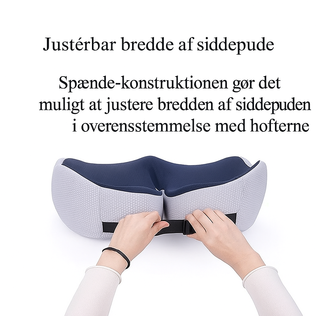 Siddepude, justerbar bredde, med Memory Skum – Ergonomisk Komfort