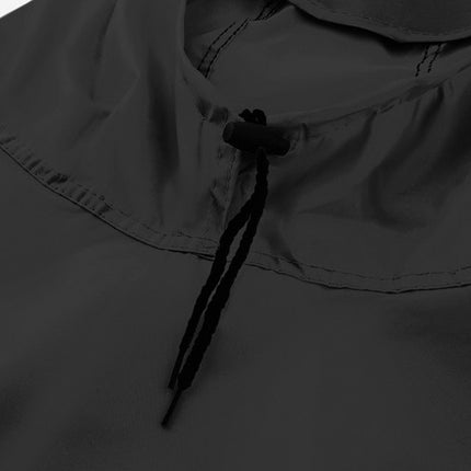 Regnjakke til kvinder og mænd med hætte og lille visir.