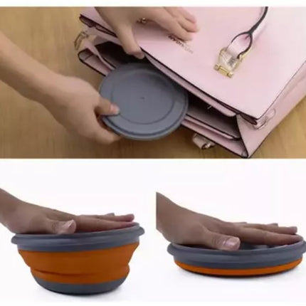 Silikonfällbar skål - 3 st.