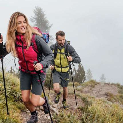 Teleskopiska gåstavar 2 st med ergonomiskt handtag