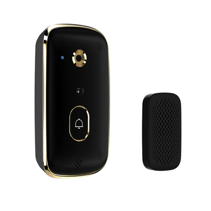 Trådlös dörrklocka med kamera och rörelsedetektering och fjärrövervakning