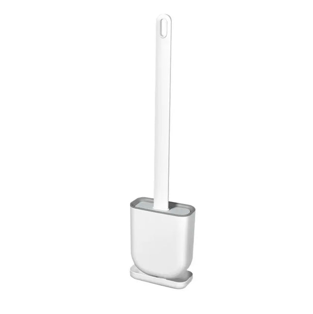 Toalettborste med platt silikonhuvud - EXTRA MINSKAD