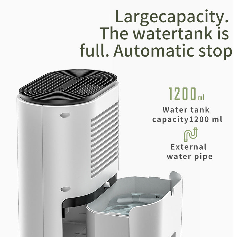 42W Affugter med Fjernbetjening & Nattilstand, kompakt – 1,2L Tank