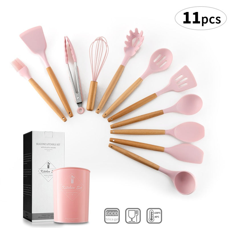 Köksset 12 delar - rosa färg