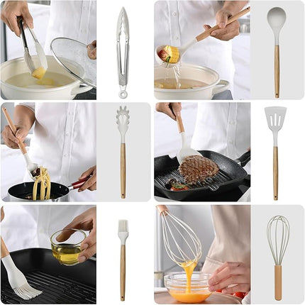 Komplet køkkensæt 12 dele - Hvid