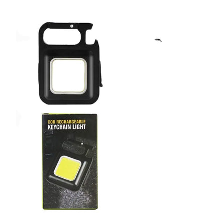 Multifunktionel Lommelygte Nøglering med Flaskeåbner