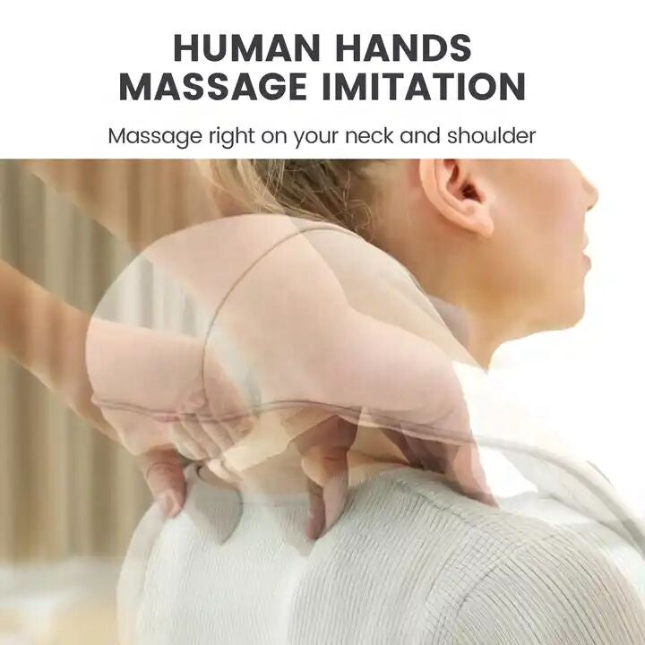 Massagekrave med 4 Knapper og varme – Til skuldre, lår, lænd & talje