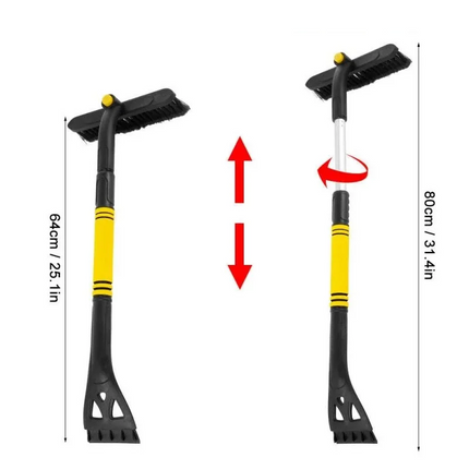 3-i-1 Teleskopisk Isskraber og Sneskraber