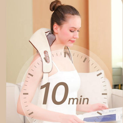 Massagekrage med 4 knappar och värme – För axlar, lår, ländrygg och midja