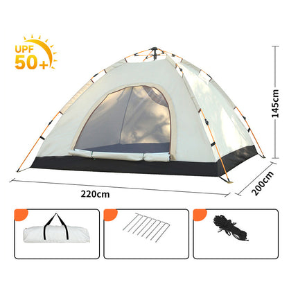 Telt til 3-4 Personer med Dør og Vindue – Inkl. extra Bund beskyttelse