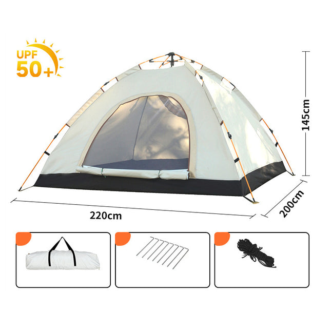 Telt til 3-4 Personer med Dør og Vindue – Inkl. extra Bund beskyttelse