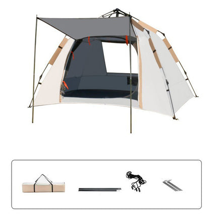 Pop-up-tält för 2-3 personer med dörr och fönster