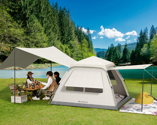 Telt med Baldakin & Dør skærm – Til 3-4 Personer