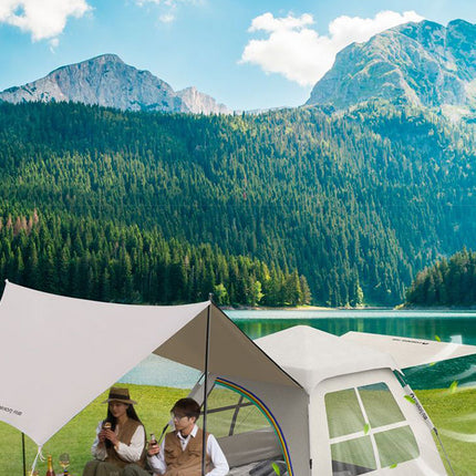 Tält med tak och dörrnät – För 3-4 personer