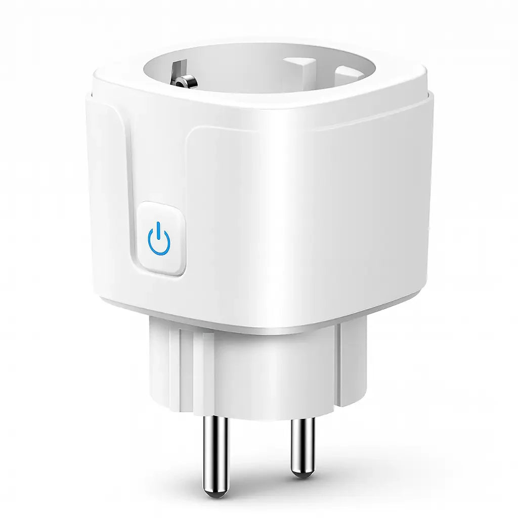 Smart WiFi Stikkontakt 20A med Energimåler – Kompatibel med Alexa & Google Home