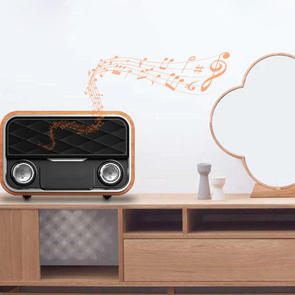 Bluetooth-högtalare med retrodesign, FM-radio och AUX