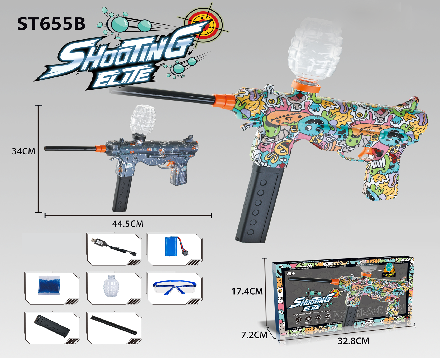 Gel Blaster för lek inkl. glasögon