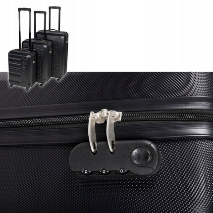 3-i-1 Kuffertsæt – Small/Medium/Large i Sort, Robust og Letvægt