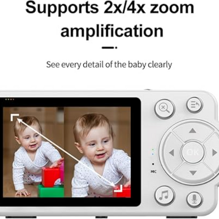 Babyalarm 2,8” Skærm – Trådløs uden WiFi, Nattesyn & 2-vejs Lyd