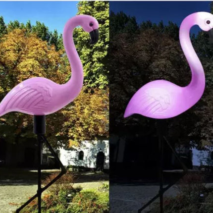 3-Styks Flamingo Solcellelamper: Vandtætte LED Havepynt til Stemningsfuld Udebelysning