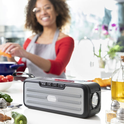 Trådløs højtaler på solcelle opladning og LED lys