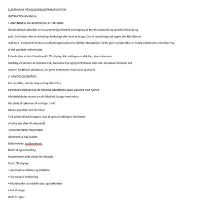 Helautomatisk blodtrycks- och pulsmätare för handleden – kompakt och enkel att använda