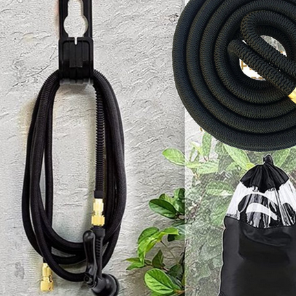 Utdragbar kvalitets trädgårdsslang med vägghållare, 3 längder