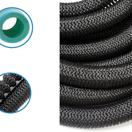 Utdragbar kvalitets trädgårdsslang med vägghållare, 3 längder