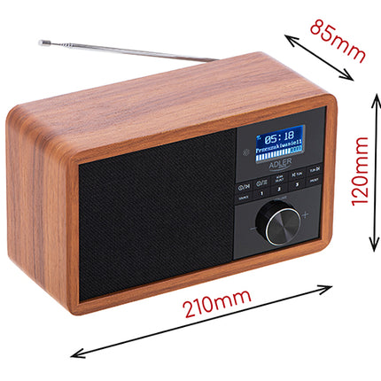 Trådløs radio med DAB+, Bluetooth & Alarm