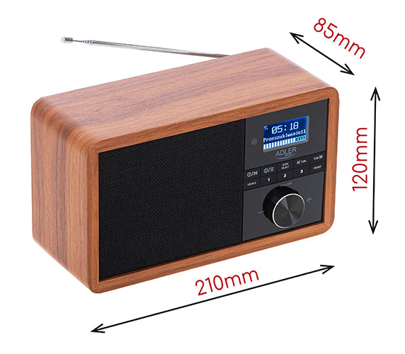 Trådløs radio med DAB+, Bluetooth & Alarm
